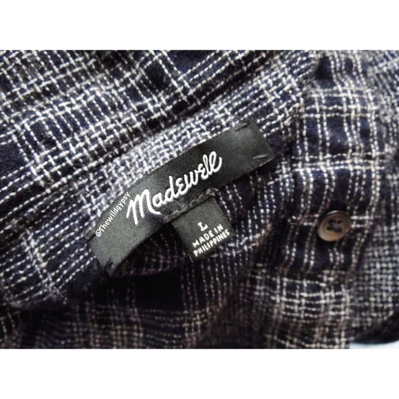 Madewell Cropped flannel top 🍃 - Picture 6 of 6